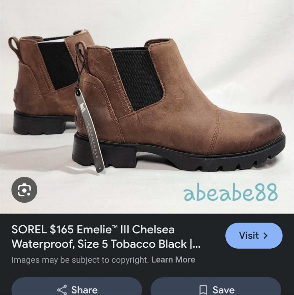 Sorel Emelie III Chelsea Boots - Brown and Black